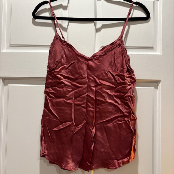 Aritzia Wilfred Burgundy Ruffled Cami size small - Picture 2 of 3